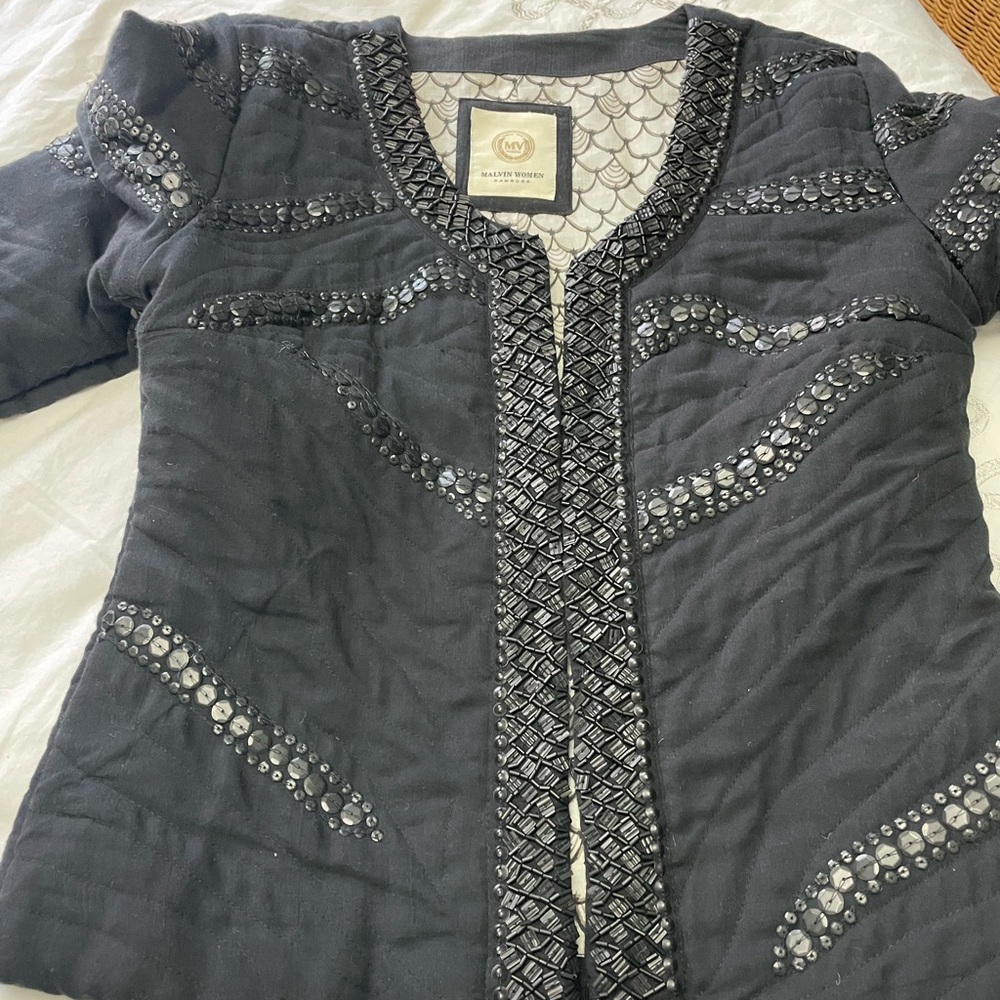 Malvin Women. Embellished Black Women's Jacket. In perfect condition. Worn once